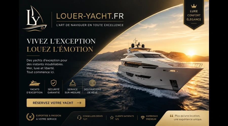 Yacht de luxe, plateforme de location