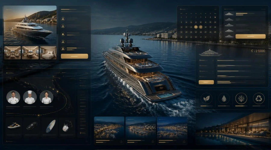 Yacht de luxe plateforme