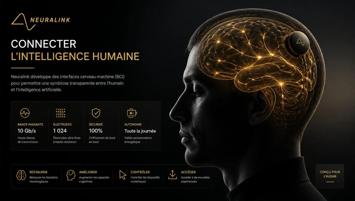 Neuralink robot chirurgical nouvelle génération, interface cerveau-machine généralisée, électrodes microscopiques
