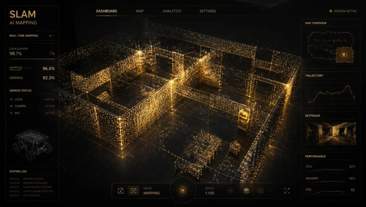 Cartographie SLAM, robots autonomes, drones, edge IA, nuage de points LiDAR